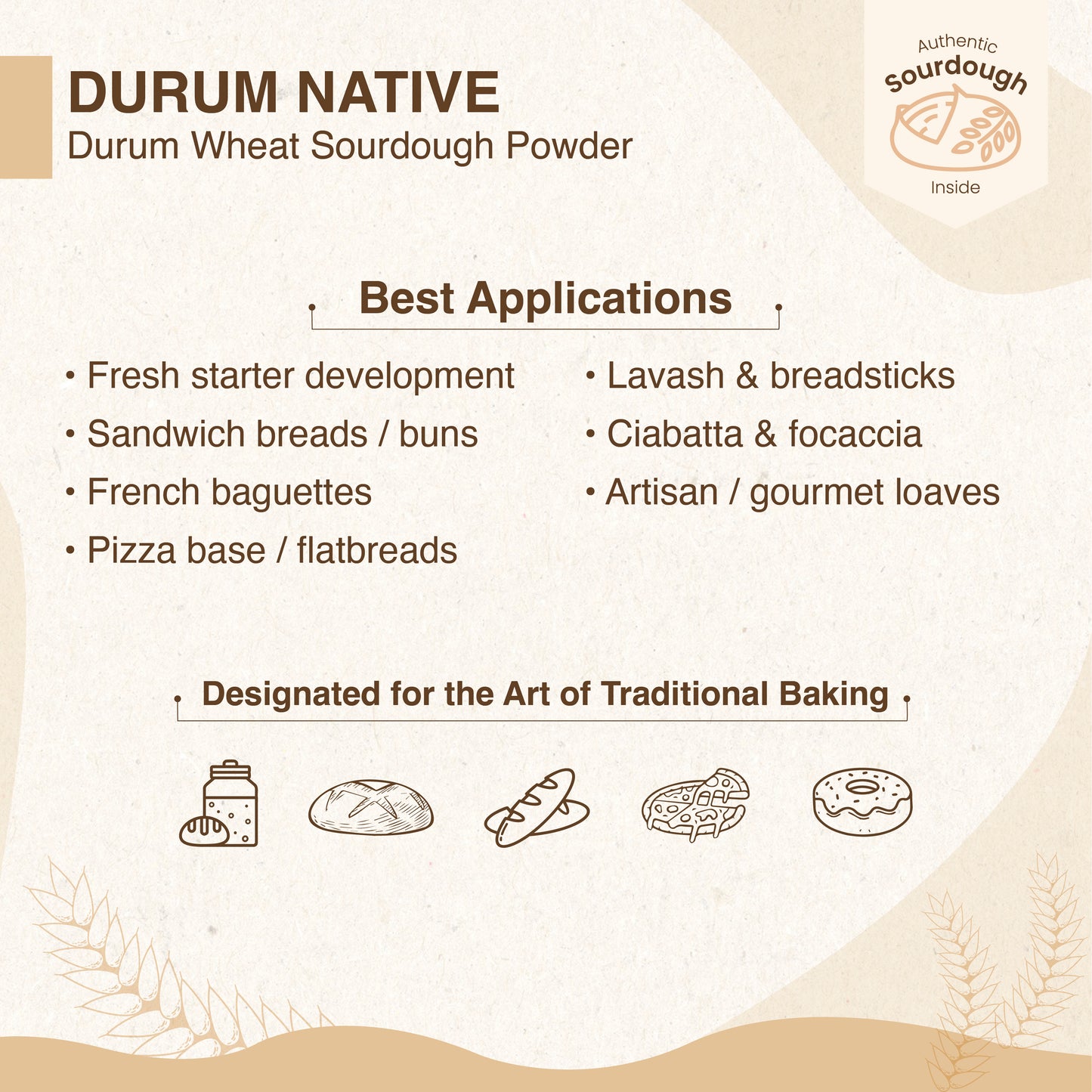 DURUM NATIVE | Durum Wheat Sourdough Powder