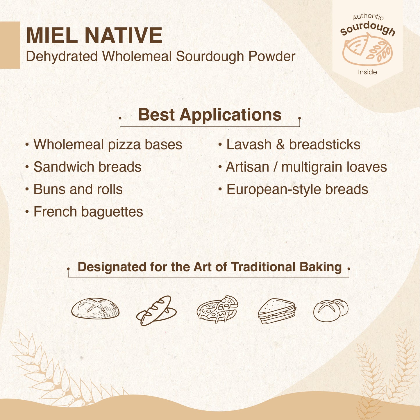MIEL-NATIVE | Wholemeal Sourdough Powder